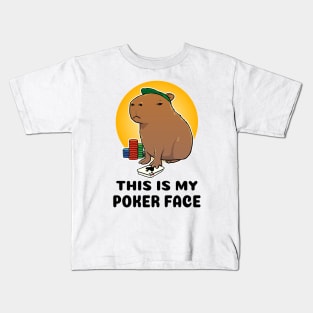 This is my poker face Capybara Kids T-Shirt